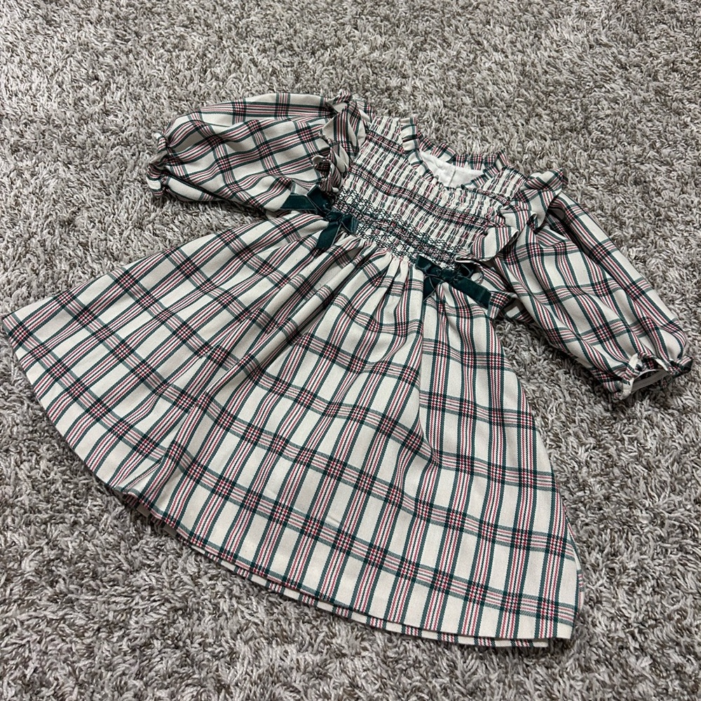 Iris & Ivy Plaid Kids Formal Dress - Red, Green, White